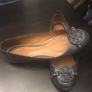 Tory Burch Mini Miller Logo Flat, Navy Blue